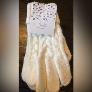 White Tech-Friendly Gloves